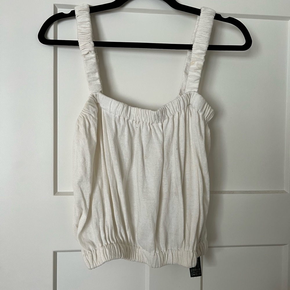 Zara white cropped tank